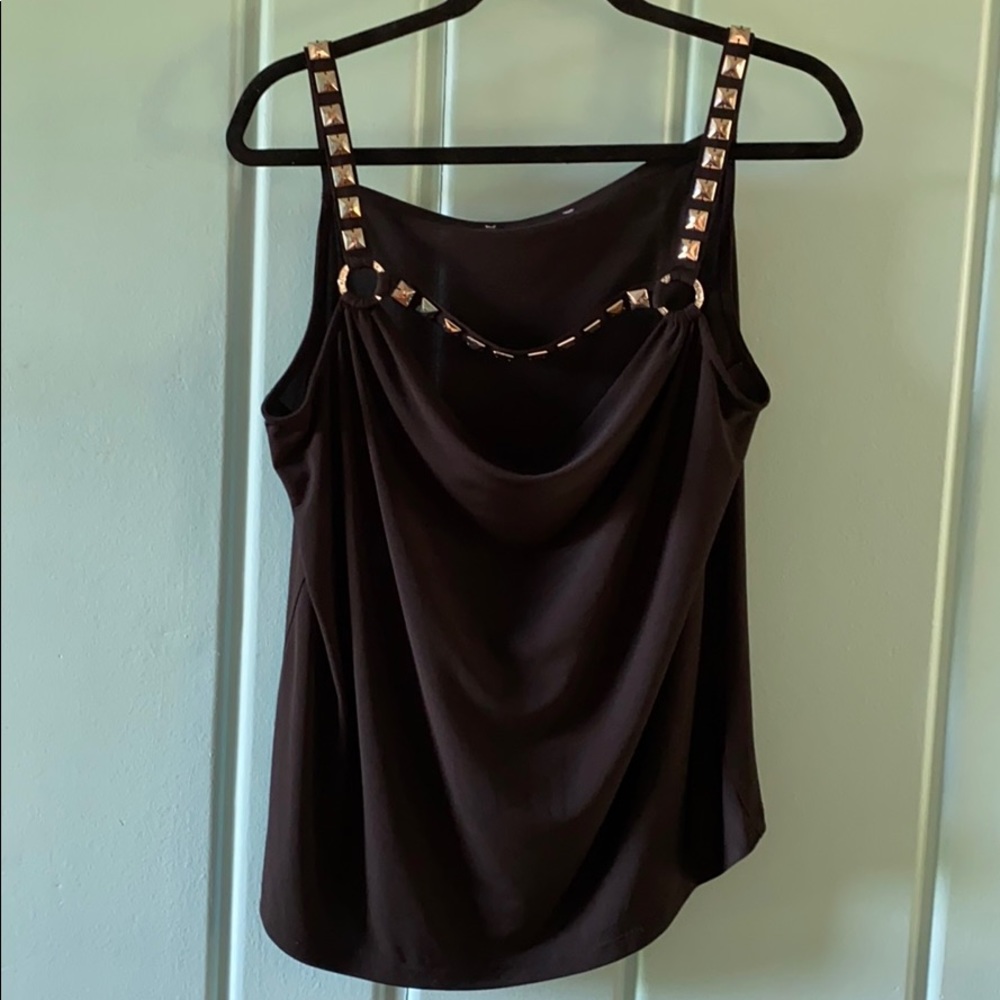 Cute black embellished top